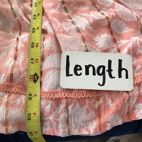 Anthropologie Me 2 Magic Pink V Neck Short Flutter Sleeve Printed Maxi Dress - L - Picture 8 of 10